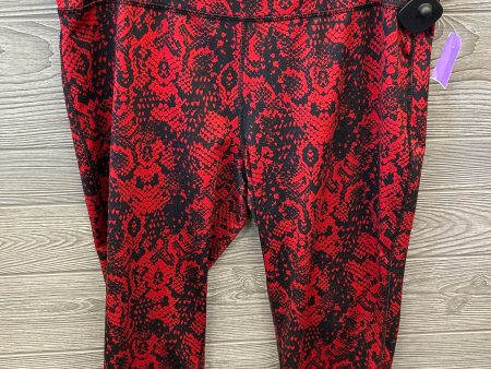 Athletic Capris By Danskin Now In Red, Size: Xl For Discount