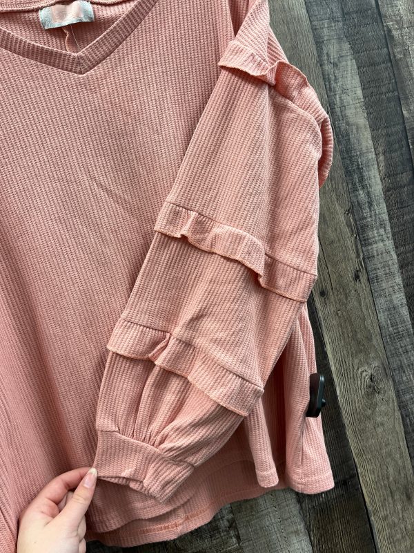 Top Long Sleeve By Cme In Pink, Size: M For Sale