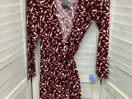 Dress Casual Midi By Ann Taylor In Red, Size: 8 For Sale