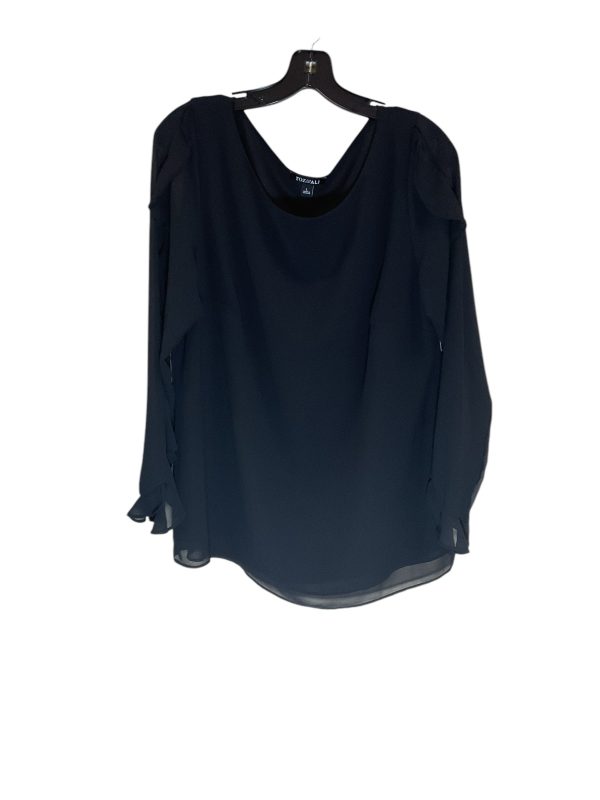 Top Long Sleeve By Roz And Ali In Black, Size: L on Sale