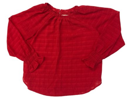 Top Long Sleeve By Loft In Red, Size: S Discount