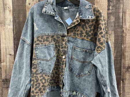 Jacket Denim By Cmf In Animal Print, Size: 3x Online Sale