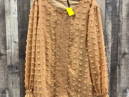 Top Long Sleeve By Cmf In Tan, Size: Xl For Discount