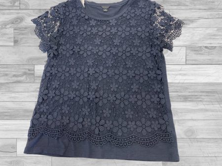 Top Short Sleeve By Ann Taylor In Navy, Size: S Online Sale