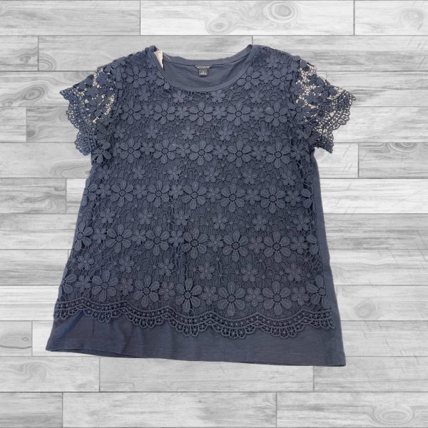 Top Short Sleeve By Ann Taylor In Navy, Size: S Online Sale