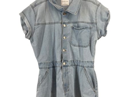 Romper By Celebrity Pink In Blue Denim, Size: L on Sale