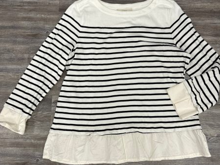 Top Long Sleeve By Loft In Striped Pattern, Size: Xl Supply