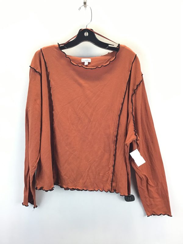 Top Long Sleeve By Love Fire In Black & Orange, Size: 3x Online Sale