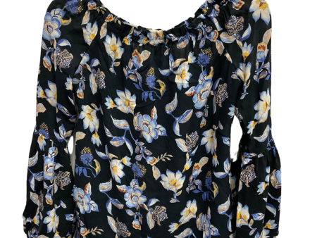 Top Long Sleeve By White House Black Market In Floral Print, Size: Xxs Online