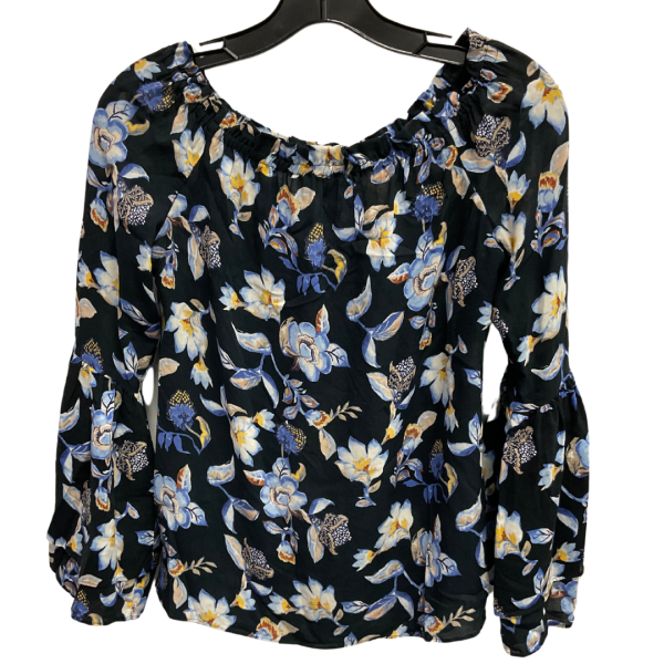 Top Long Sleeve By White House Black Market In Floral Print, Size: Xxs Online