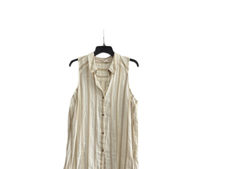 Dress Casual Midi By Anthropologie In Beige, Size: L Online Sale