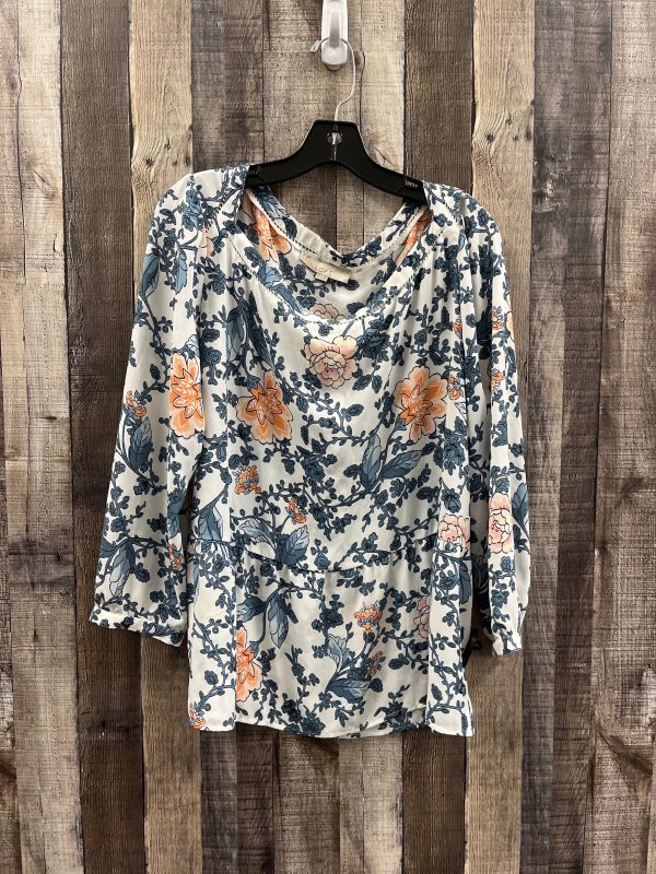 Top Long Sleeve By Loft In Floral Print, Size: Xl Sale