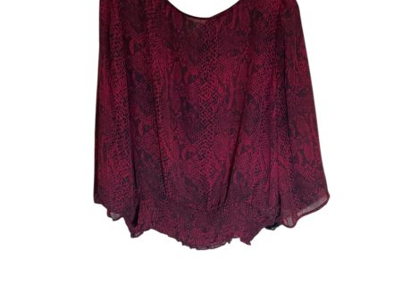 Top Long Sleeve By Michael Kors In Red, Size: Xl Discount