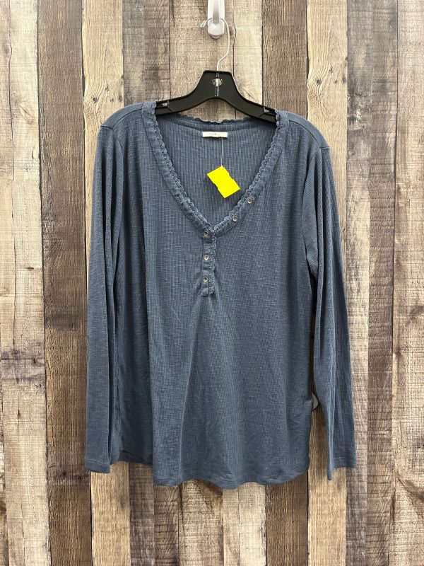 Top Long Sleeve By Maurices In Blue, Size: Xl Sale