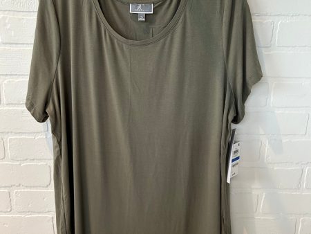 Top Short Sleeve Basic By Jm Collections In Green, Size: Xl Sale