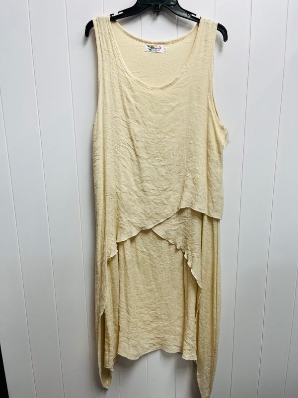 Tunic Sleeveless By Clothes Mentor In Cream, Size: Osfm Fashion