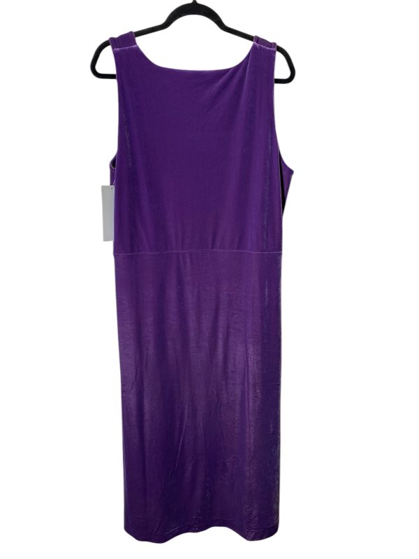 Dress Party Midi By Clothes Mentor In Purple, Size: L For Sale