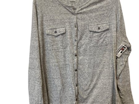 Top Long Sleeve By Sonoma In Grey, Size: 1x on Sale