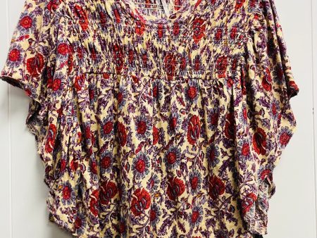 Top Short Sleeve By Free People In Orange & Purple, Size: Xs Supply