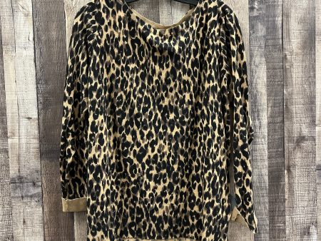 Top Long Sleeve By Halogen In Animal Print, Size: L Fashion