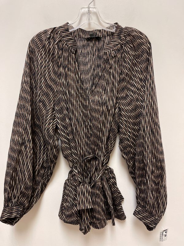 Top Long Sleeve By Banana Republic In Brown, Size: Xl Fashion