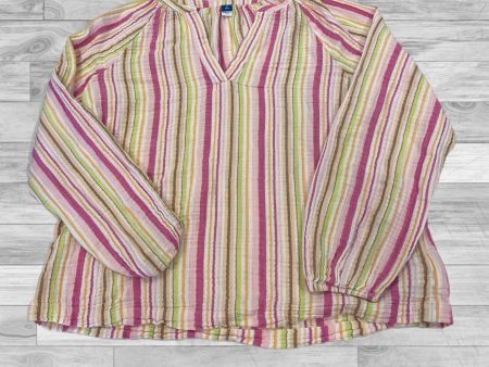 Top Long Sleeve By Old Navy In Multi-colored, Size: M Hot on Sale