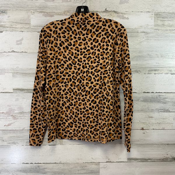 Top Long Sleeve By Ann Taylor In Animal Print, Size: L Online now