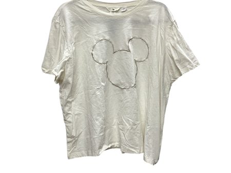 Top Short Sleeve Basic By H&m In Tan, Size: Xxl Supply