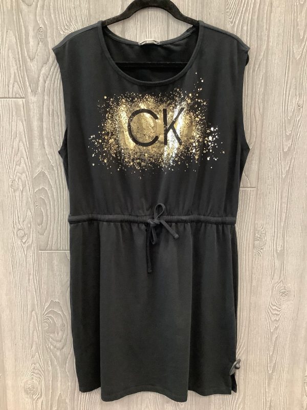 Dress Casual Midi By Calvin Klein In Black, Size: Xl Discount