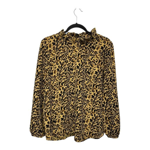 Top Long Sleeve By J. Crew In Animal Print, Size: Xl Online