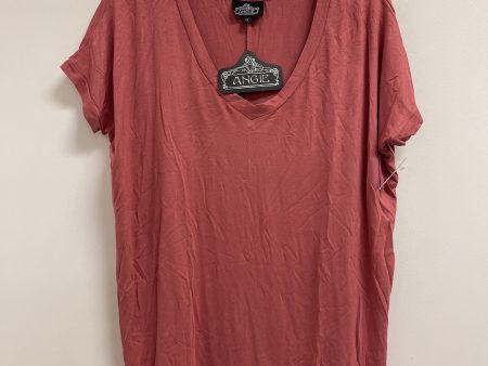 Top Short Sleeve By Angie In Pink, Size: S For Discount