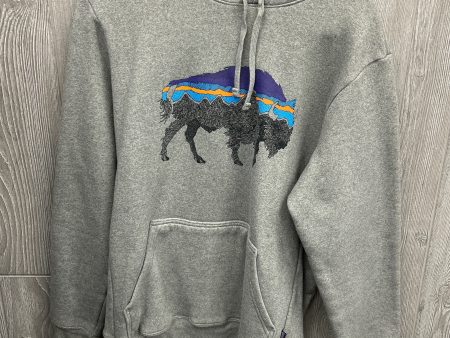 Athletic Sweatshirt Hoodie By Patagonia In Grey, Size: M Sale