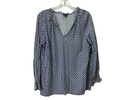 Top Ls By Talbots In Blue & White, Size:L Sale