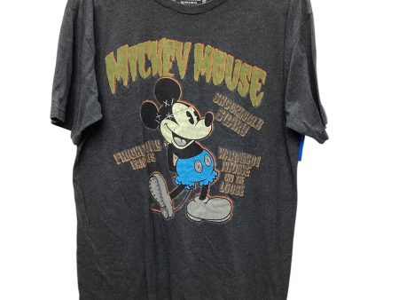 Top Short Sleeve Basic By Disney Store In Grey, Size: L For Cheap