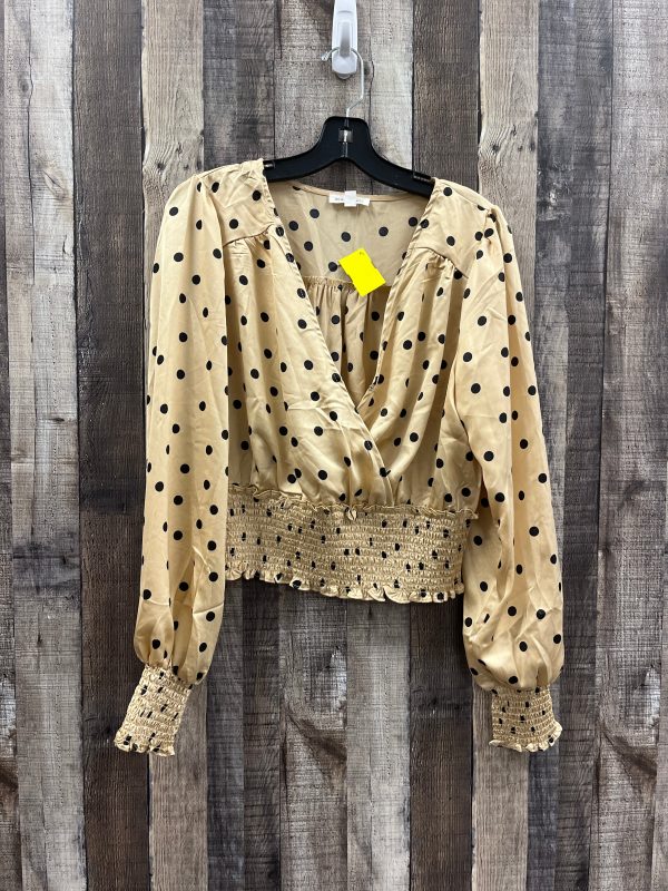 Top Long Sleeve By Blu Pepper In Polkadot Pattern, Size: Xl Sale