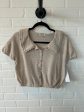 Top Short Sleeve By Madewell In Tan, Size: Xs Online