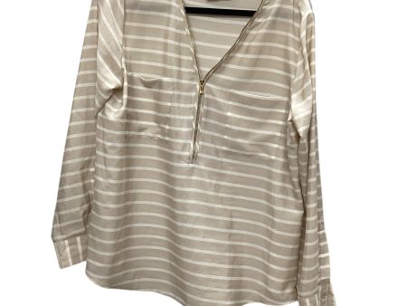 Top Long Sleeve Basic By Calvin Klein In Tan, Size: L Supply