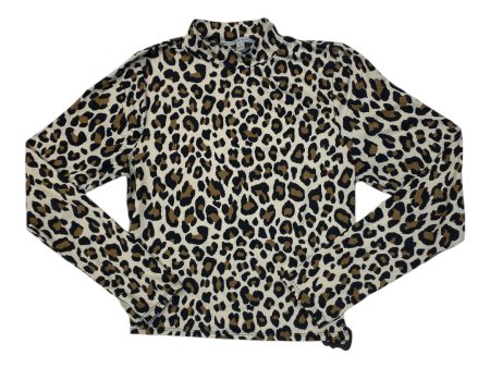 Top Long Sleeve By Gaze In Animal Print, Size: M For Discount