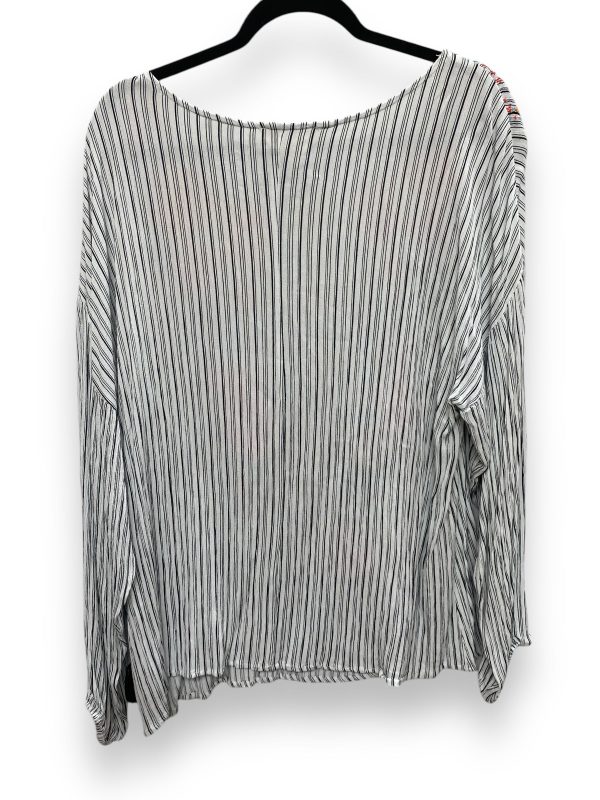 Top Long Sleeve By Savanna Jane In Striped Pattern, Size: 2x Online Hot Sale