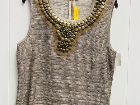 Top Sleeveless Luxury Designer By St John Collection In Taupe, Size: L Online Sale