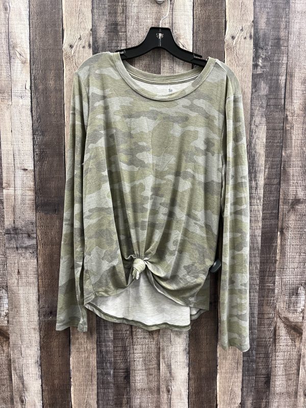 Top Long Sleeve By So In Camouflage Print, Size: Xxl For Sale