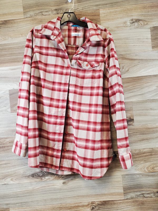 Top Long Sleeve By Columbia In Plaid Pattern, Size: L Cheap