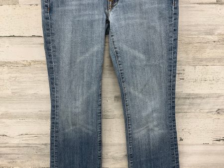 Jeans Flared By 7 For All Mankind In Blue Denim, Size: 6 Sale