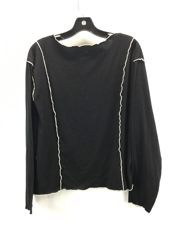 Top Long Sleeve By Love Fire In Black & White, Size: 3x on Sale