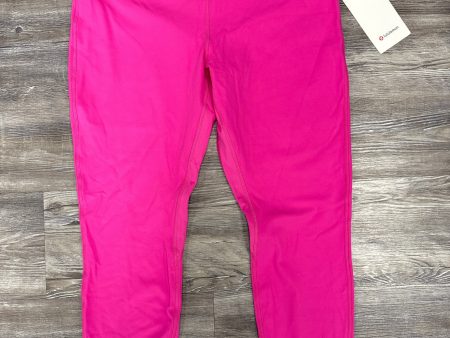 Athletic Leggings By Lululemon In Pink, Size: 14 For Discount