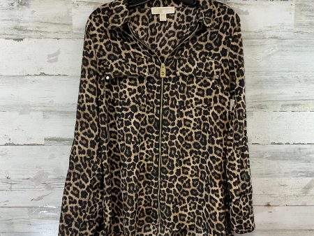 Top Long Sleeve By Michael By Michael Kors In Animal Print, Size: M Hot on Sale