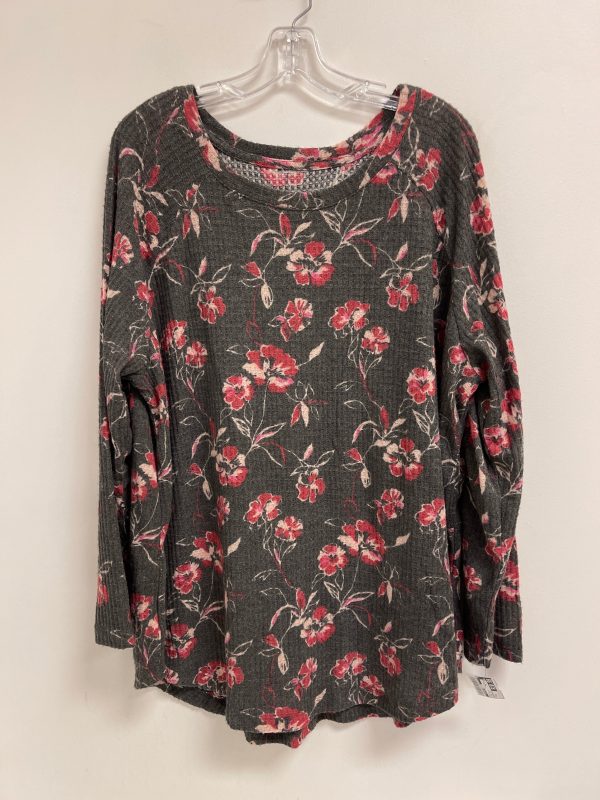 Top Long Sleeve By Clothes Mentor In Floral Print, Size: 2x Online now