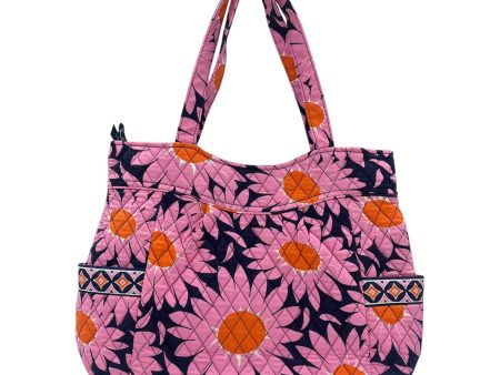 Tote By Vera Bradley In Blue & Pink, Size:Large For Cheap