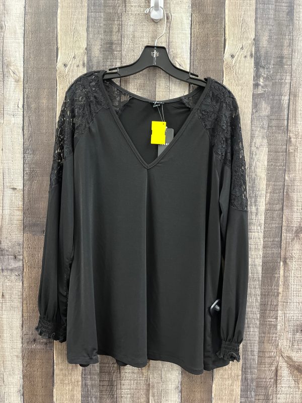 Top Long Sleeve By Torrid In Black, Size: L For Discount