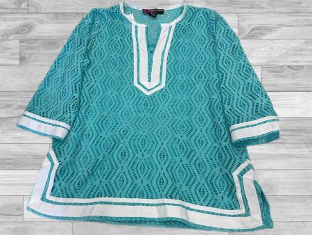 Top 3 4 Sleeve By Peck And Peck In Teal, Size: L Online Hot Sale